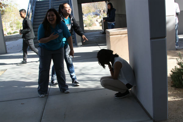 Publicly shunning and making fun of someone is considered bullying, and is seen in both males and females.  Photo Credit: Alex Nedelcu