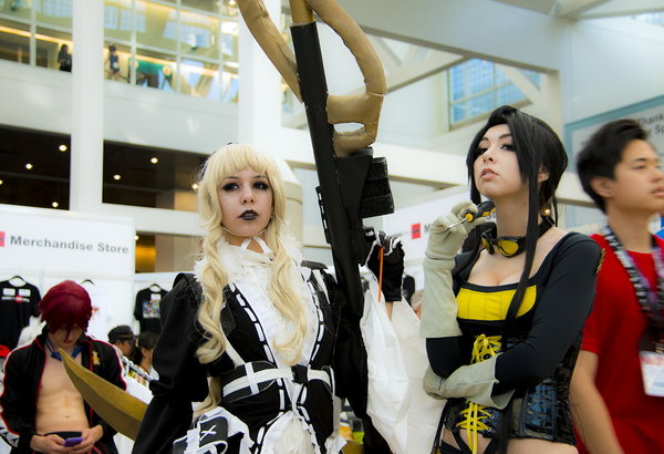 Cheyenne Folias and a friend cosplay Margaret Moonlight and Dr. Naomi, characters from No More Heroes 2 at Anime Expo in Los Angeles. My favorite part about cosplaying is actually making my costume and seeing it all together as the final product for the first time, Folias said.
Photo Credit: Gary Thompson