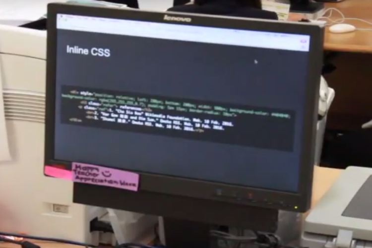 VIDEO: Students learn HTML