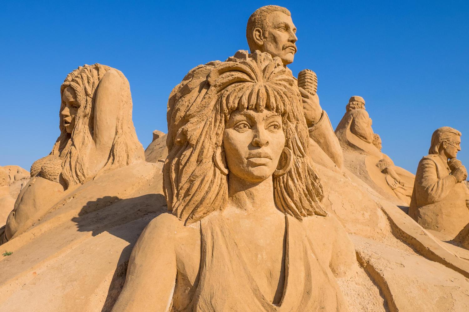 Beyoncé sand sculpture at the Fiesa 2015 International Sand Sculpture Festival in Pêra, Portugal