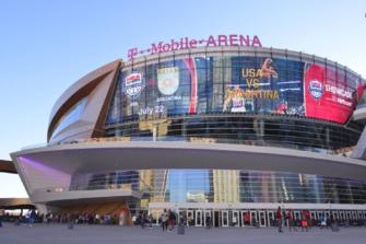 LAS VEGAS, NV - JULY 22: A general overall exterior view of the USA Basketball Mens National Team against Argentina during the USA Basketball Showcase at the T-Mobile Arena on July 22, 2016 in Las Vegas, Nevada.  NOTE TO USER: User expressly acknowledges and agrees that, by downloading and/or using this Photograph, user is consenting to the terms and conditions of the Getty Images License Agreement. Mandatory Copyright Notice: Copyright 2016 NBAE (Photo by David Dow/NBAE via Getty Images)