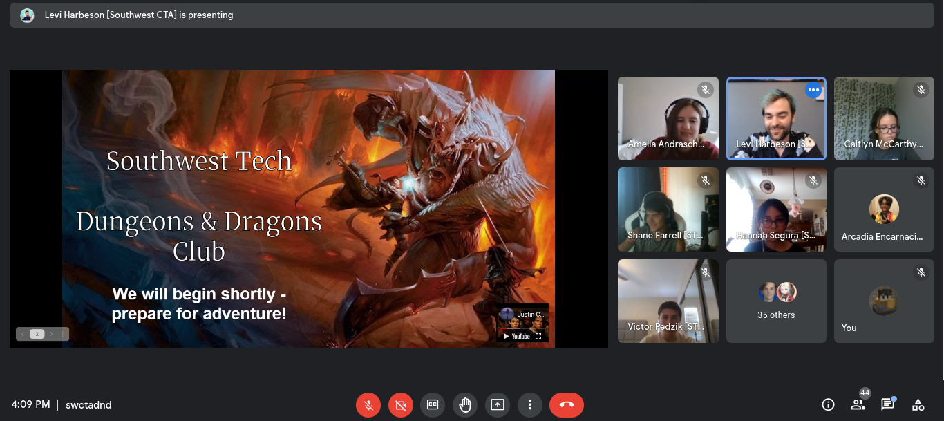 Dungeon & Dragons club create characters, campaigns in the first meeting of the year
