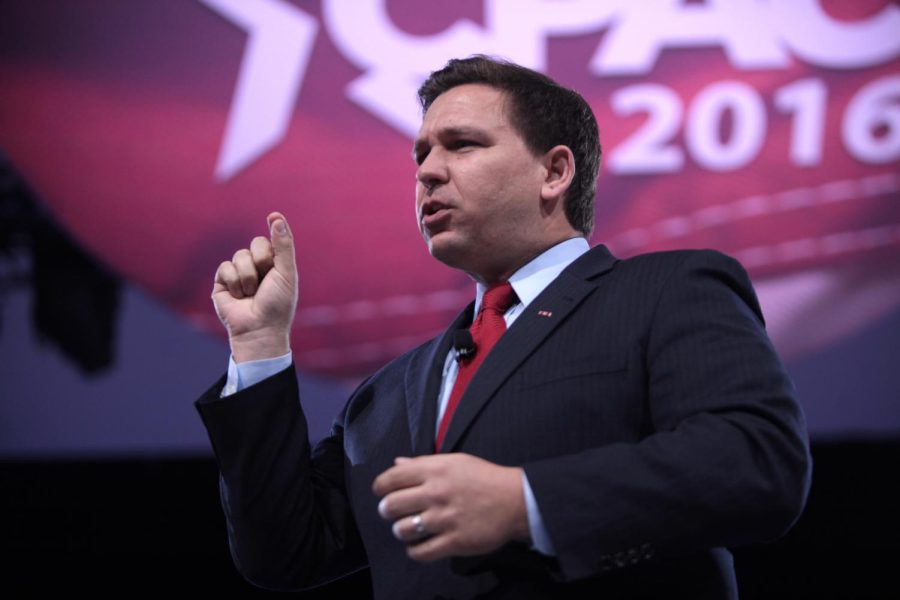 Ron+DeSantis+recently+answered+press+questions+at+a+conference+regarding+his+reasoning+behind+Florida%E2%80%99s+recent+statewide+ban+on+the+AP+African+American+Studies+course.%0A%0ARon+DeSantis+by+Gage+Skidmore+is+licensed+under+CC+BY-SA+2.0+.+