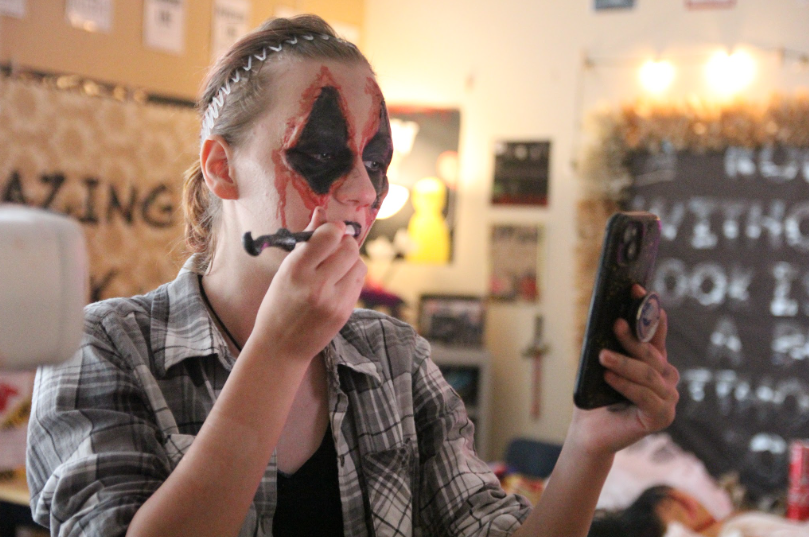 People celebrate Halloween at the Trunk or Treat event. 