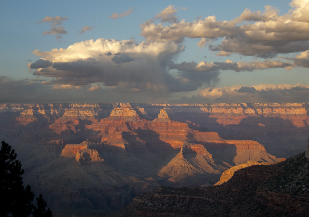 "Grand Canyon National Park: Sunset From Bright Angel Trail 3379" by Grand Canyon NPS is licensed under CC BY 2.0. To view a copy of this license, visit: https://creativecommons.org/licenses/by/2.0/