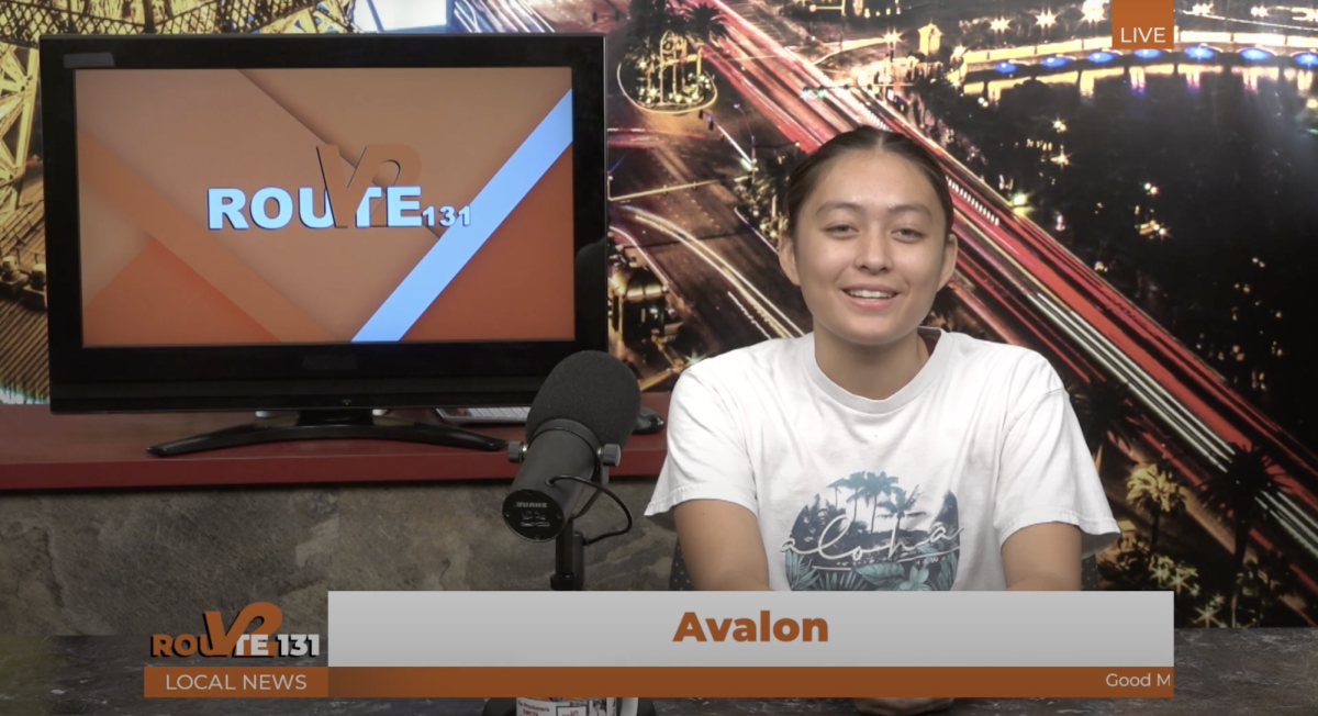 Serving as a news anchor for the morning announcements, sophomore Avalon Triplett reads the script for the day’s episode. Video Production students recorded the announcements which were shown during third and fourth periods. “I feel proud of myself as everyone can see my work,” Triplett said. “It gives me a sense of accomplishment as it allows me to utilize my creative side that benefits the school.”