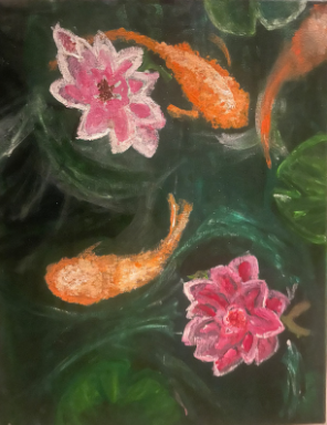 Through her passion and dedication to the arts, Carly Smith expresses her love of drawing and painting.