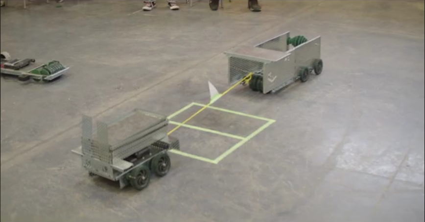 Engineering Students Compete in Tug of War Robot Competition